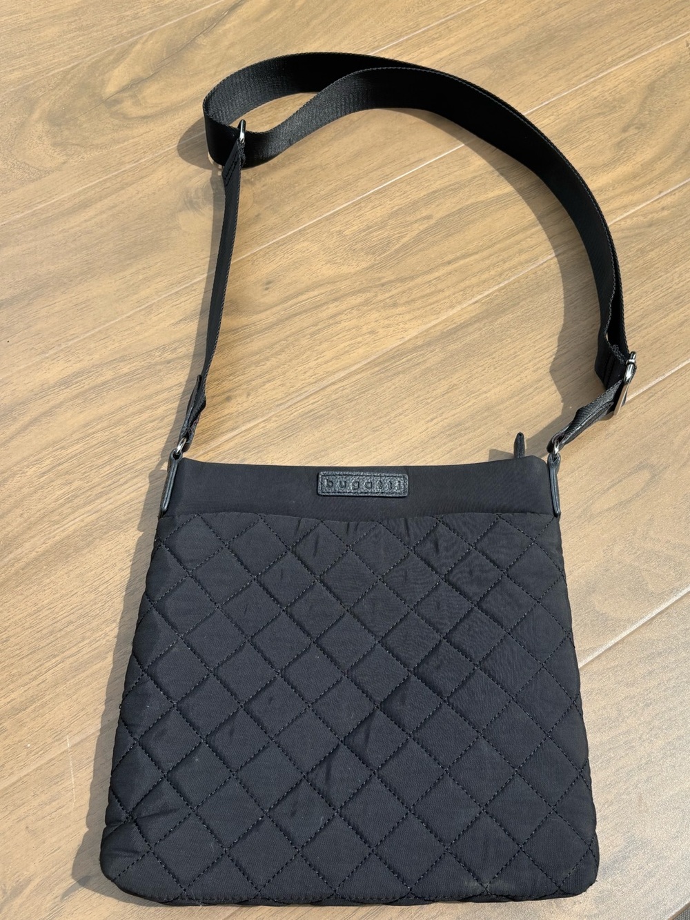 Bugatti Black Quilted Crossbody Bag